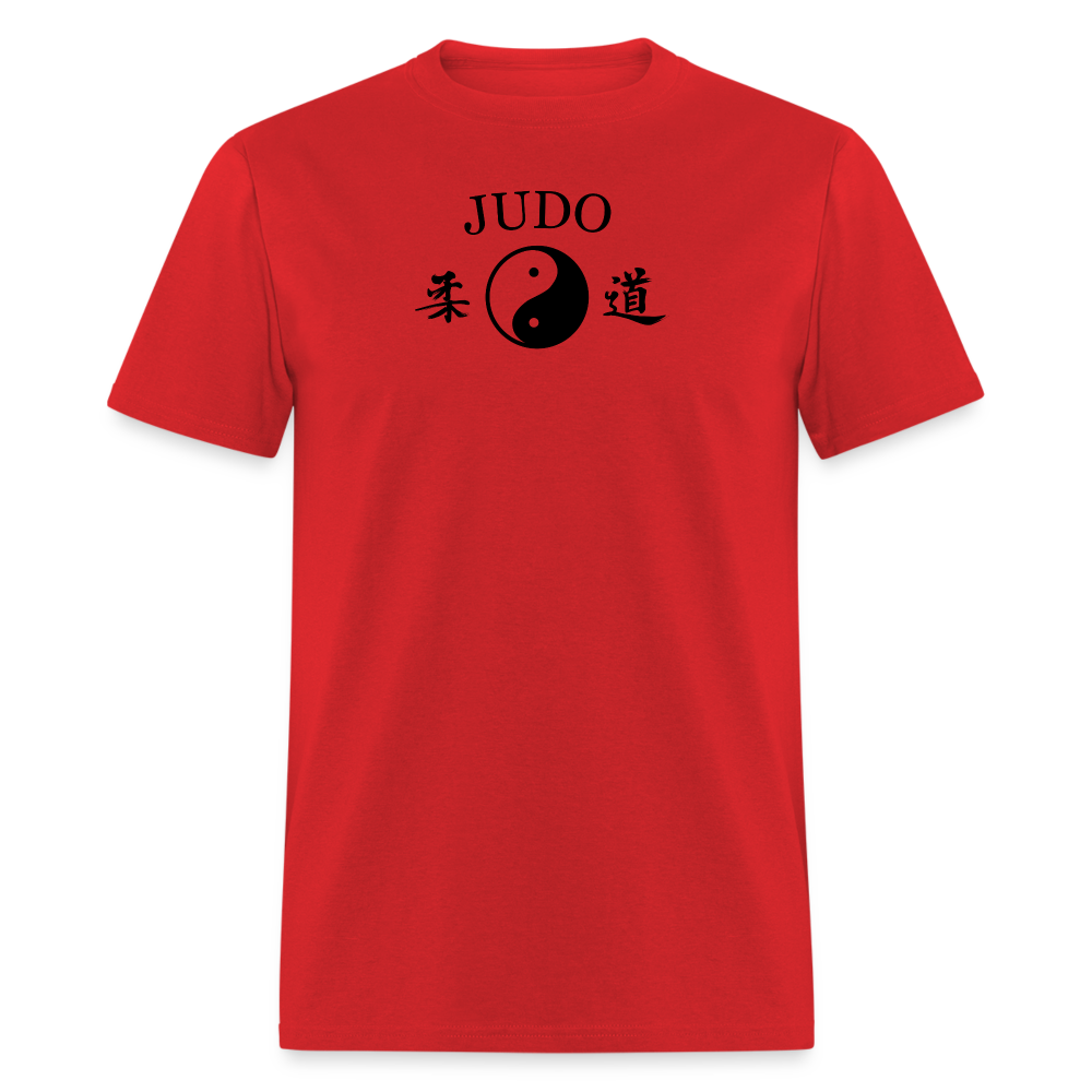 Judo Yin and Yang Kanji Men's T-Shirt - red