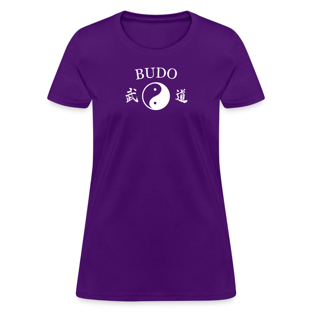 Budo Yin and Yang Kanji Women's T-Shirt - purple