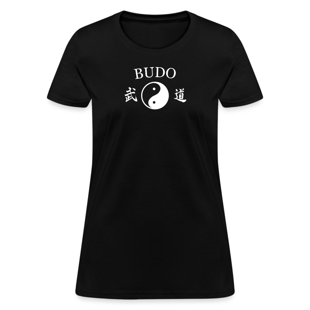 Budo Yin and Yang Kanji Women's T-Shirt - black