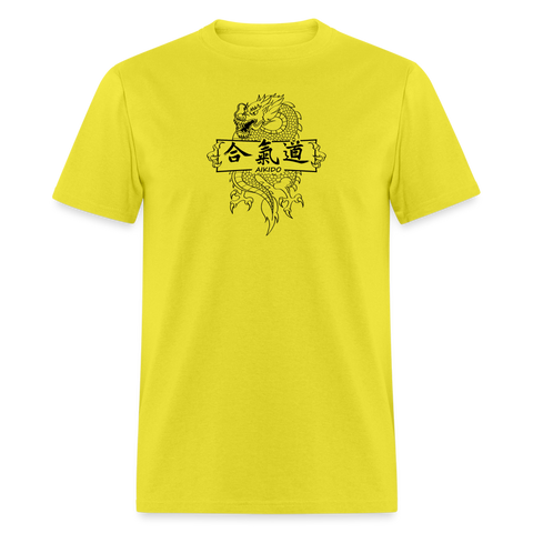 Dragon Aikido Men's T-Shirt - yellow