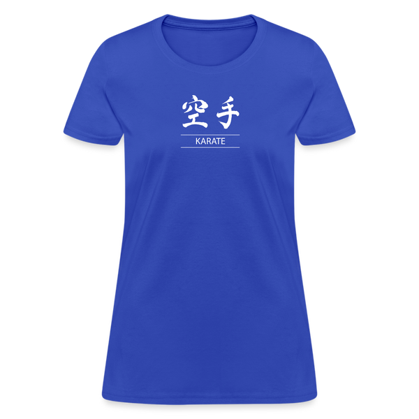 Karate Kanji Women's T-Shirt - royal blue