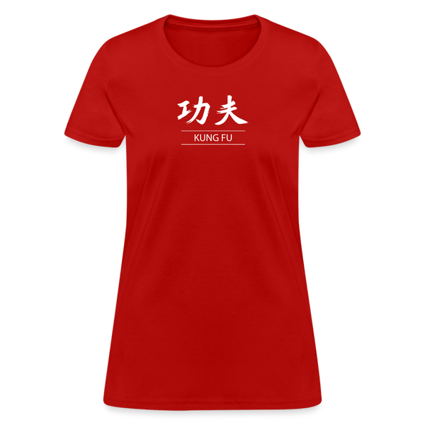 Kung Fu Kanji Women's T-Shirt - red