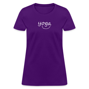 Yoga with a Smile Women's T-Shirt - purple