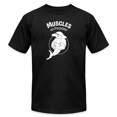 Muscles on Porpoise Men's Jersey T-Shirt - black