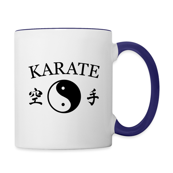 Karate Coffee Mug - white/cobalt blue