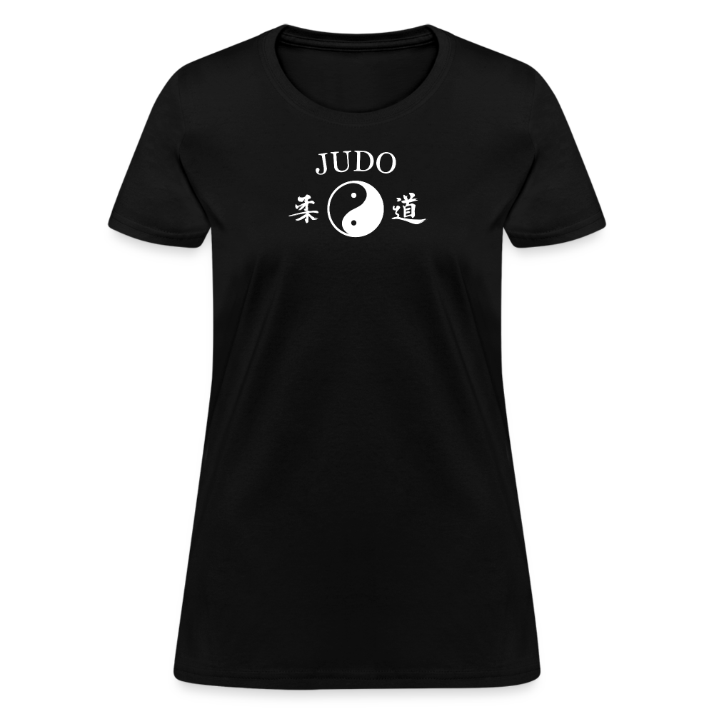 Judo Yin and Yang Kanji Women's T-Shirt - black