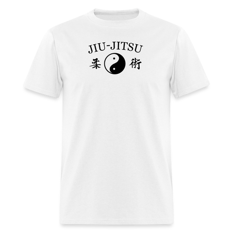 Jiu-Jitsu Yin and Yang Kanji Men's T-Shirt - white