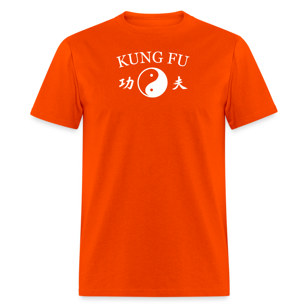 Kung Fu Yin and Yang Kanji Men's T-Shirt - orange