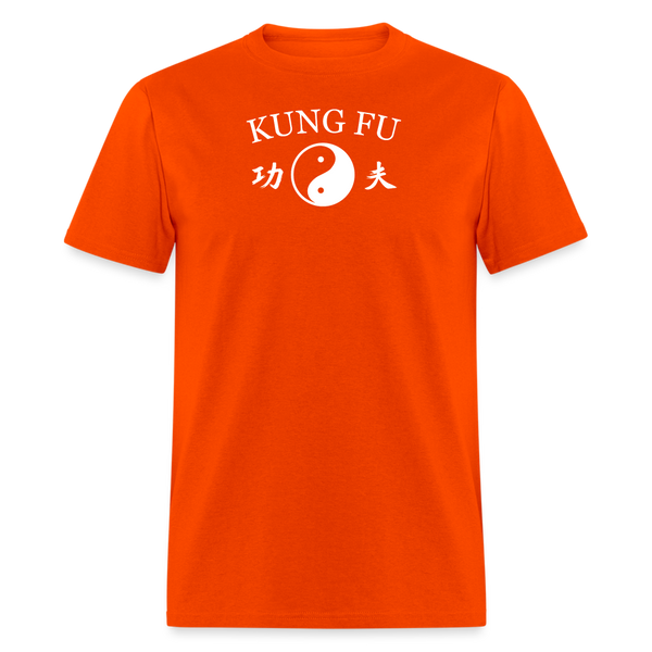 Kung Fu Yin and Yang Kanji Men's T-Shirt - orange