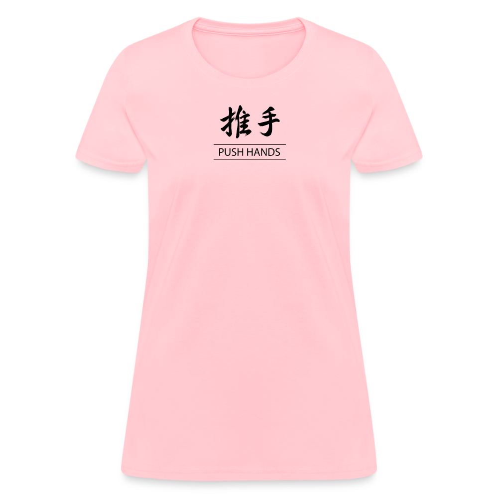 Push Hands Kanji Women's T-Shirt - pink