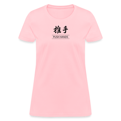 Push Hands Kanji Women's T-Shirt - pink