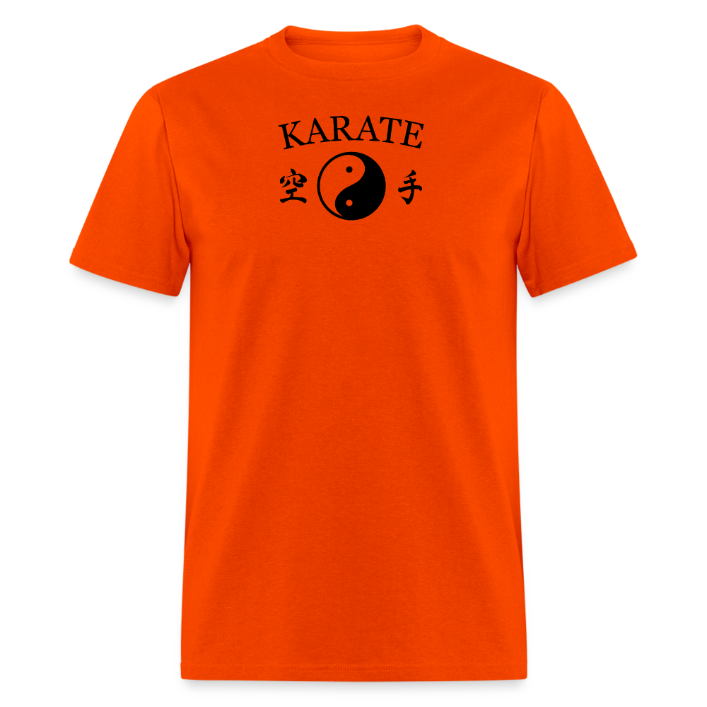 Karate Yin and Yang Kanji Men's T-Shirt - orange