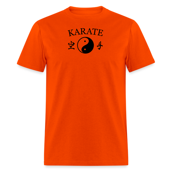 Karate Yin and Yang Kanji Men's T-Shirt - orange