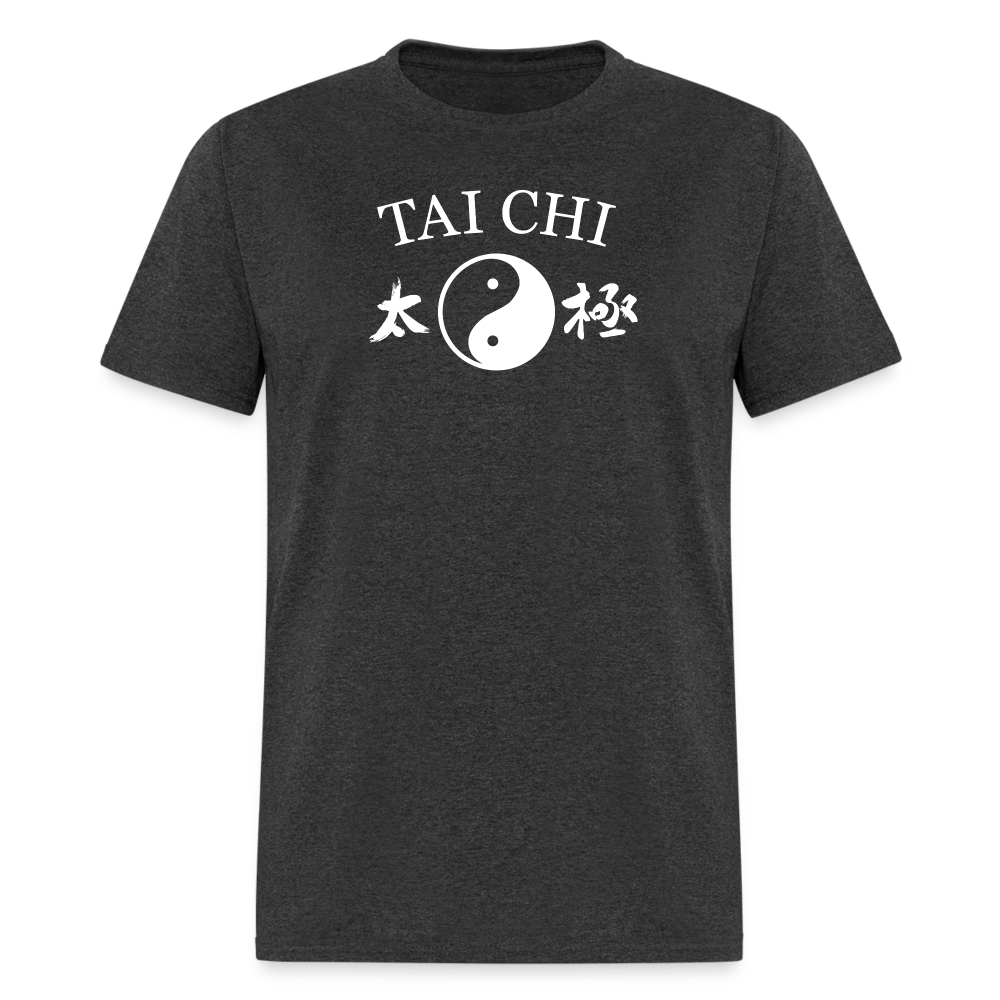 Tai Chi Yin and Yang with Kanji Men's T-Shirt - heather black