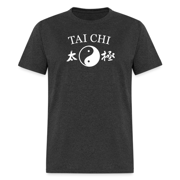 Tai Chi Yin and Yang with Kanji Men's T-Shirt - heather black