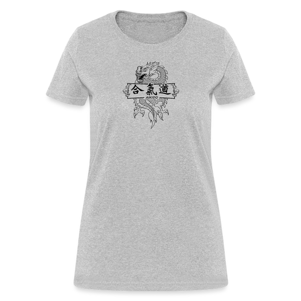 Dragon Aikido Women's T Shirt - heather gray