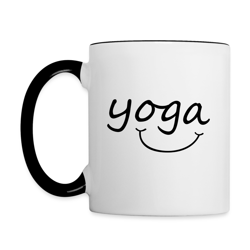 Yoga with a Smile Mug - white/black