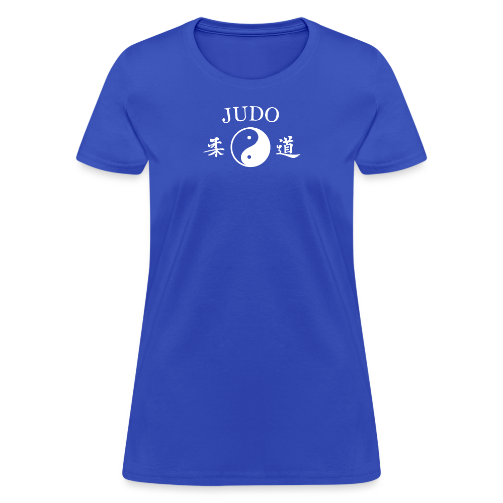 Judo Yin and Yang Kanji Women's T-Shirt - royal blue