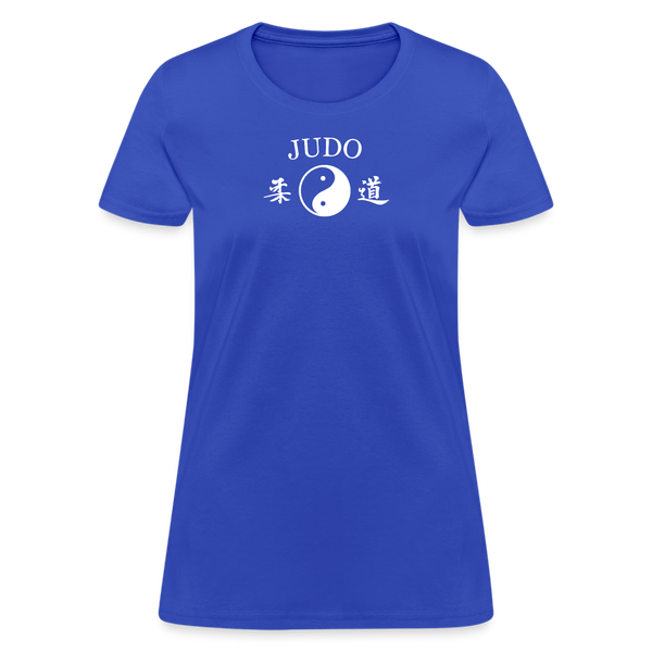 Judo Yin and Yang Kanji Women's T-Shirt - royal blue