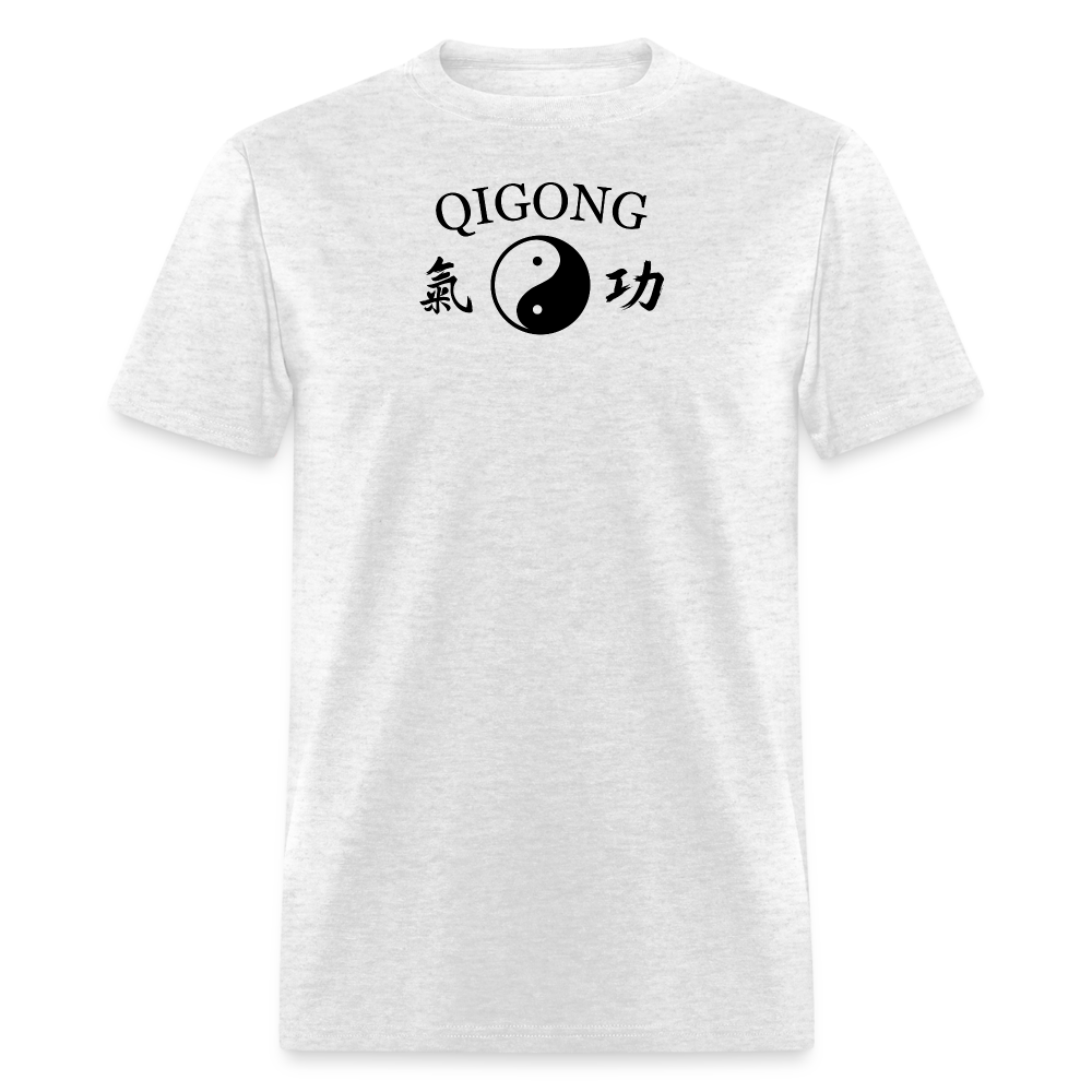 Qigong Yin and Yang with Kanji Men's T-Shirt - light heather gray