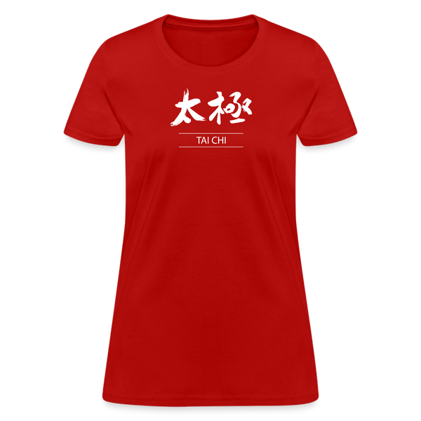 Tai Chi Kanji Women's T-Shirt - red