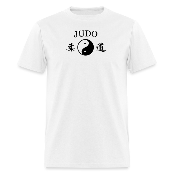 Judo Yin and Yang Kanji Men's T-Shirt - white