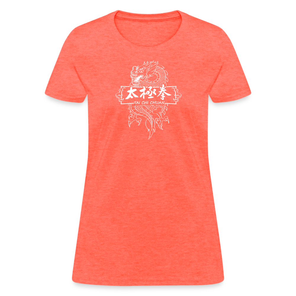 Dragon Tai Chi Chuan Women's T-Shirt - heather coral