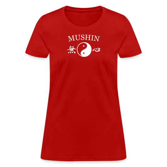 Mushin Kanji with Yin and Yang Women's T-Shirt - red