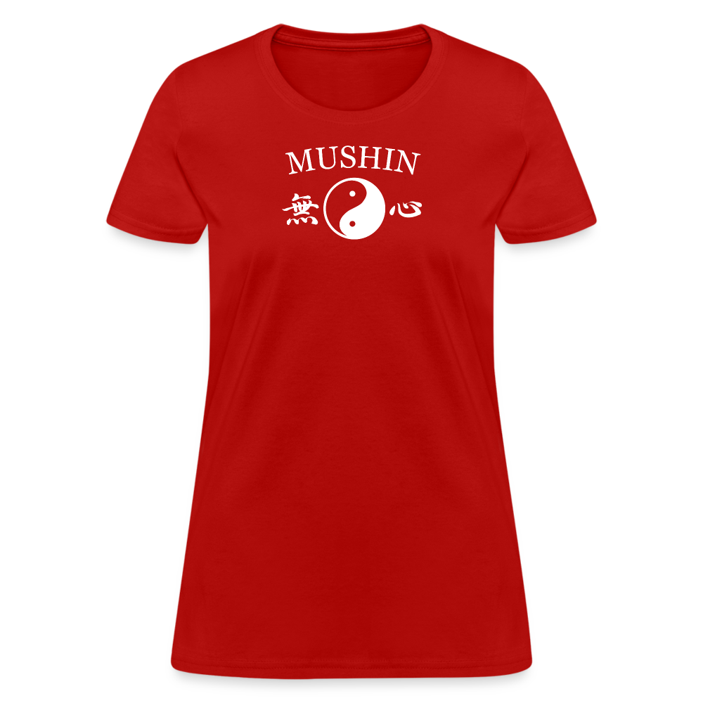 Mushin Kanji with Yin and Yang Women's T-Shirt - red