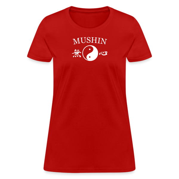 Mushin Kanji with Yin and Yang Women's T-Shirt - red