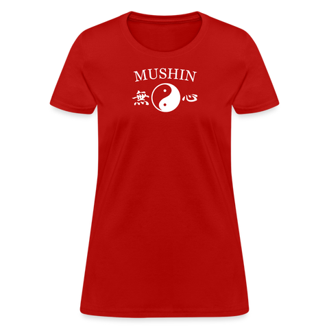 Mushin Kanji with Yin and Yang Women's T-Shirt - red