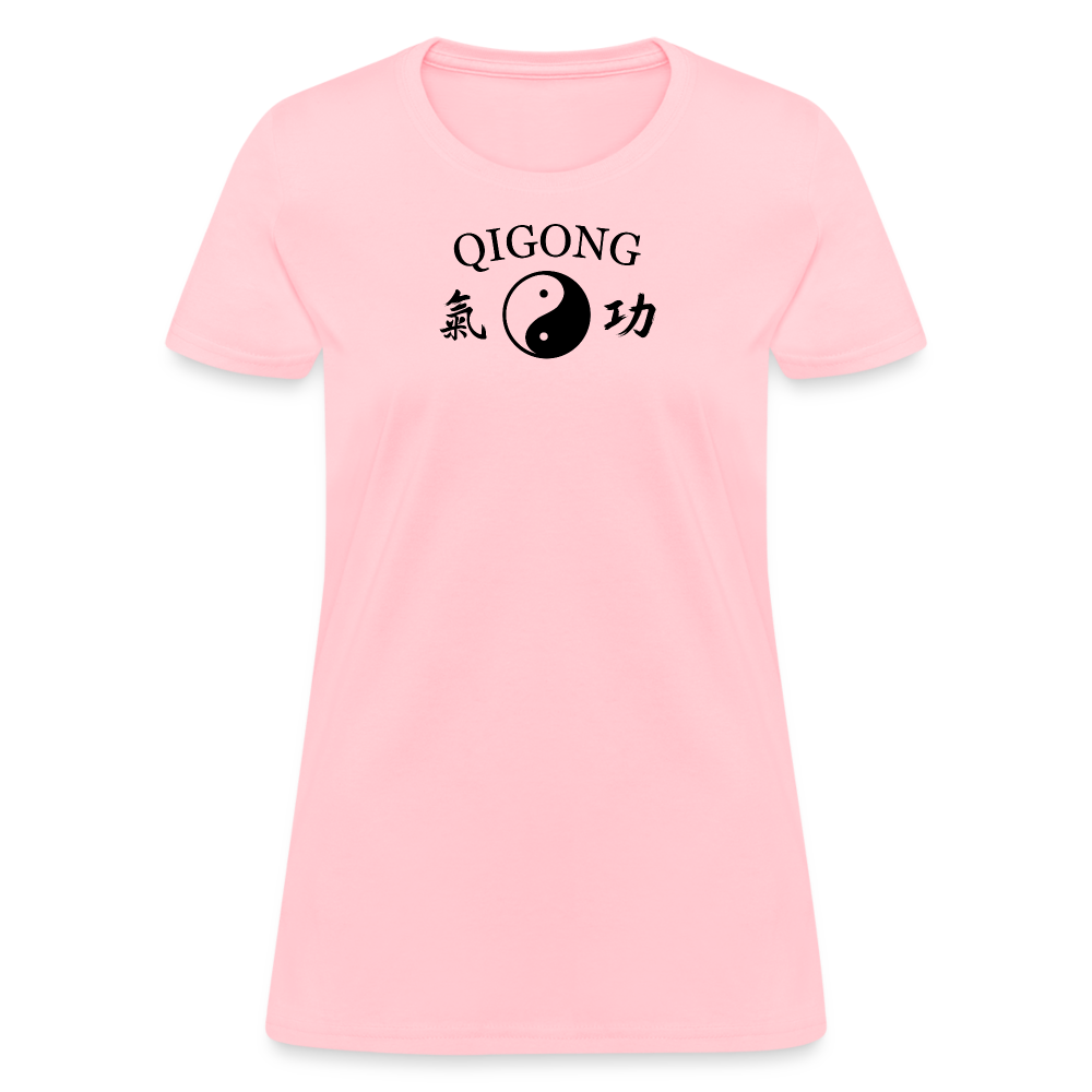 Qigong Yin and Yang with Kanji Women's T-Shirt - pink