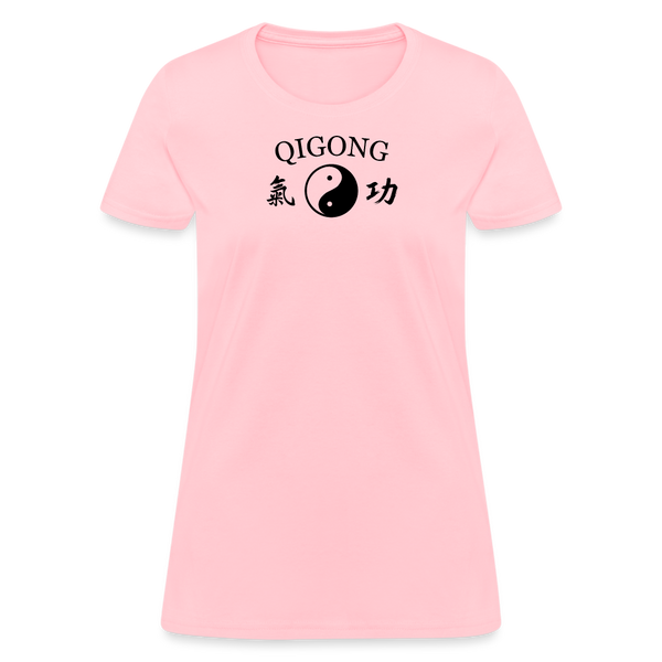 Qigong Yin and Yang with Kanji Women's T-Shirt - pink