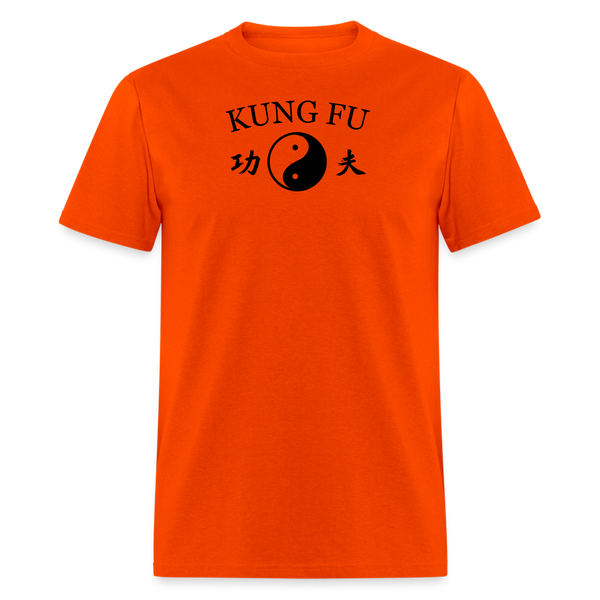 Kung Fu Yin and Yang Kanji Men's T-Shirt - orange