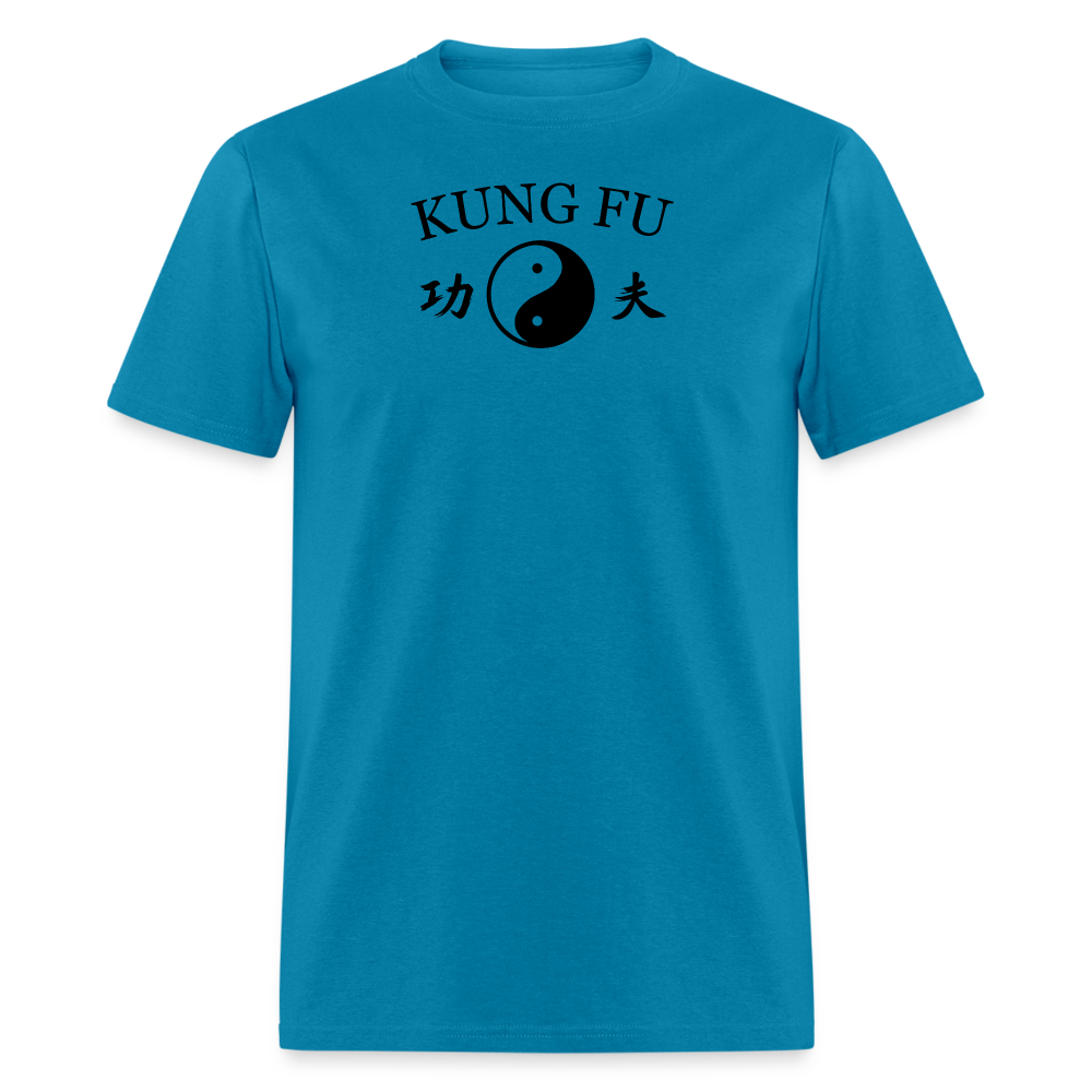 Kung Fu Yin and Yang Kanji Men's T-Shirt - turquoise