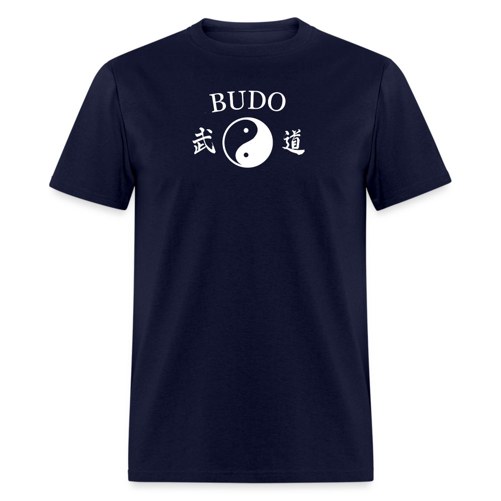 Budo Yin and Yang Kanji Men's T-Shirt - navy