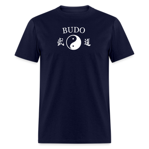 Budo Yin and Yang Kanji Men's T-Shirt - navy