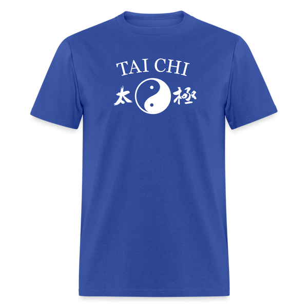 Tai Chi Yin and Yang with Kanji Men's T-Shirt - royal blue