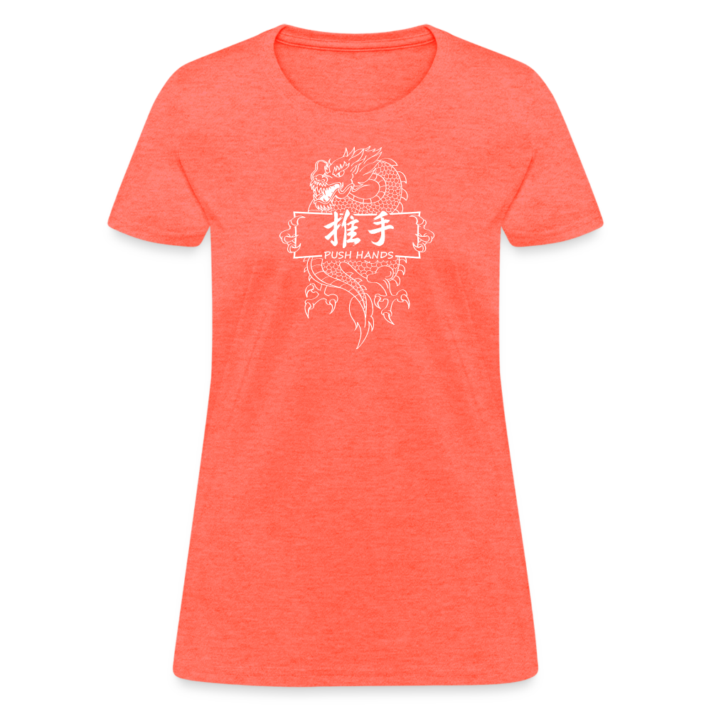 Dragon Push Hands Women's T-Shirt - heather coral