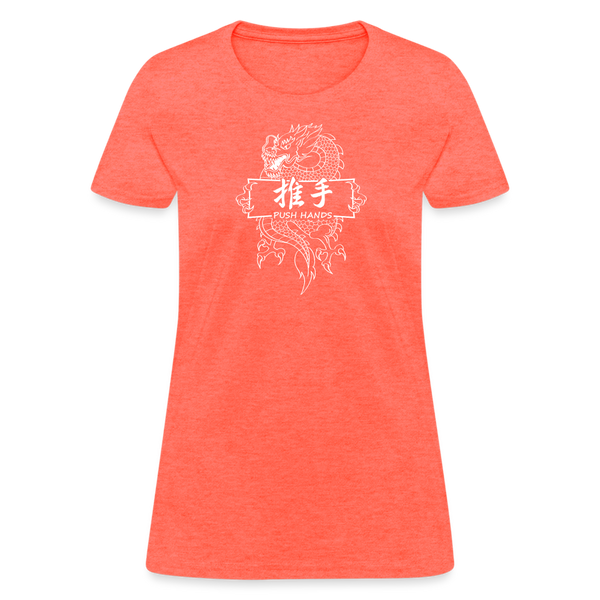 Dragon Push Hands Women's T-Shirt - heather coral