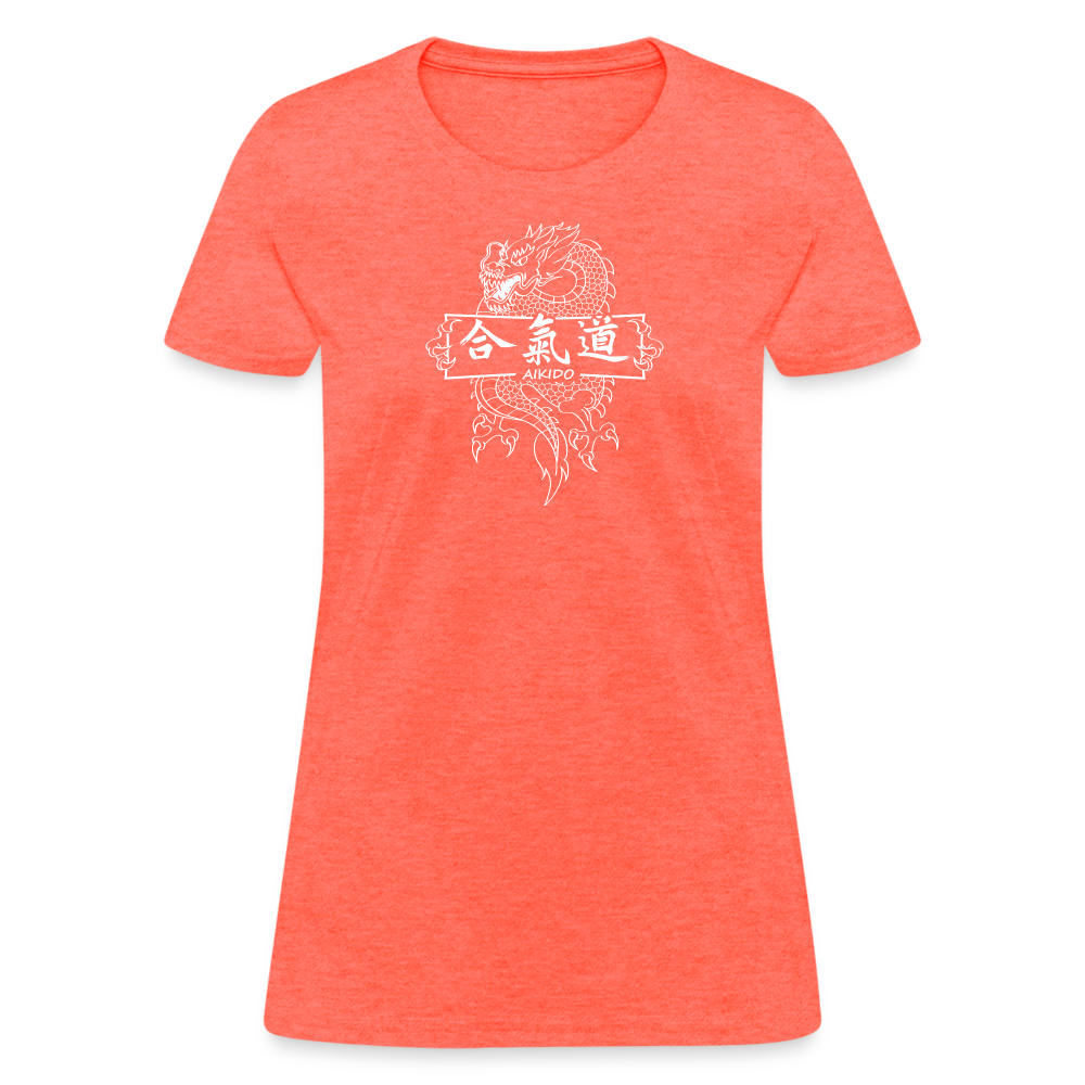 Dragon Aikido Women's T-Shirt - heather coral