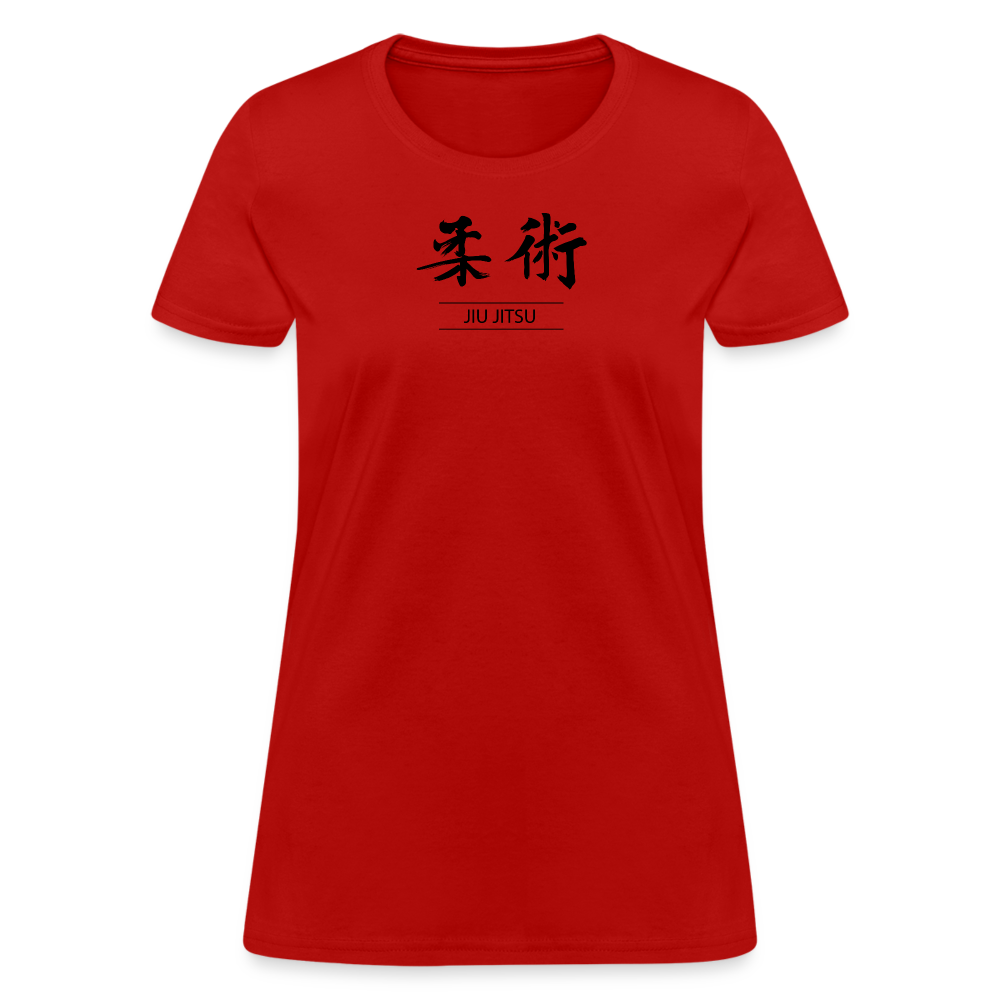 Jiu-Jitsu Kanji Women's T-Shirt - red