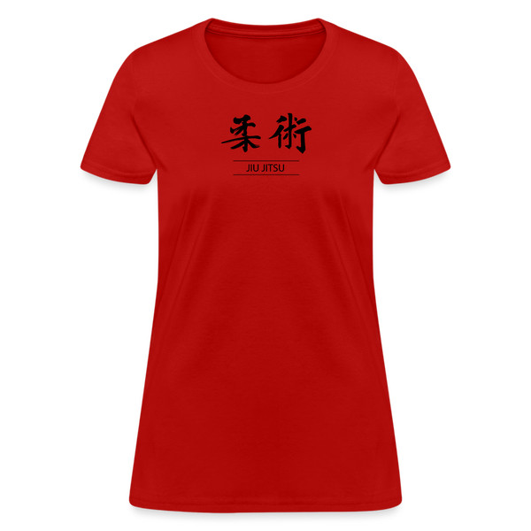 Jiu-Jitsu Kanji Women's T-Shirt - red