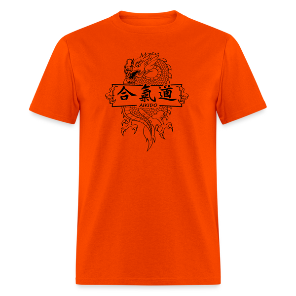 Dragon Aikido Men's T-Shirt - orange