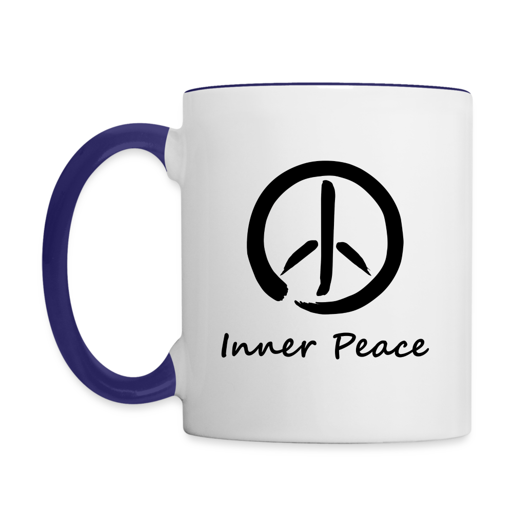 Inner Peace Coffee Mug - white/cobalt blue