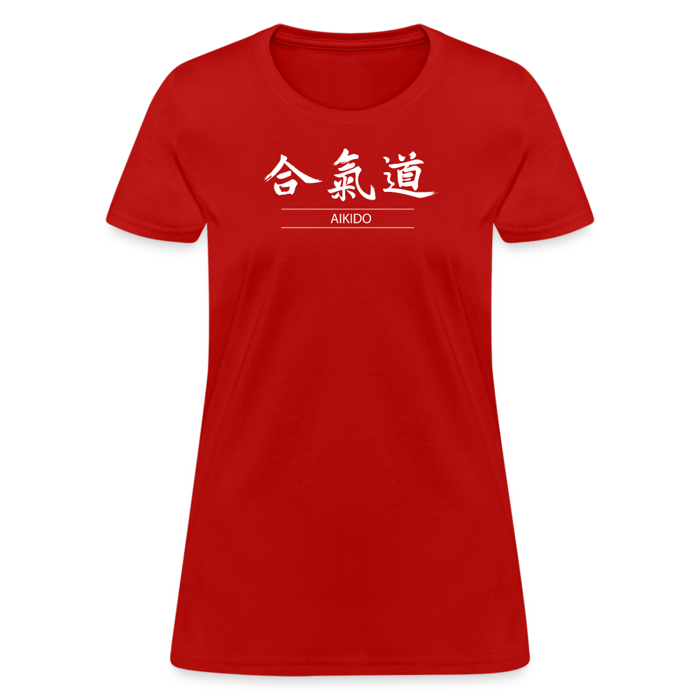 Aikido Kanji Women's T-Shirt - red