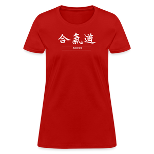 Aikido Kanji Women's T-Shirt - red