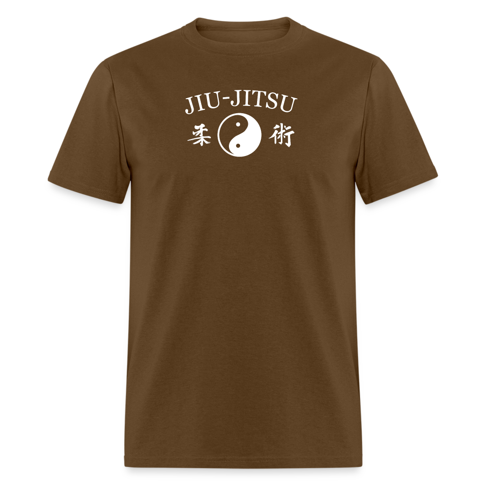 Jiu-Jitsu Yin and Yang Kanji Men's T-Shirt - brown