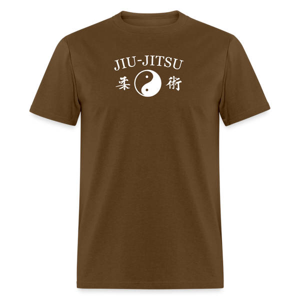 Jiu-Jitsu Yin and Yang Kanji Men's T-Shirt - brown