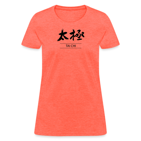 Tai Chi Kanji Women's T-Shirt - heather coral